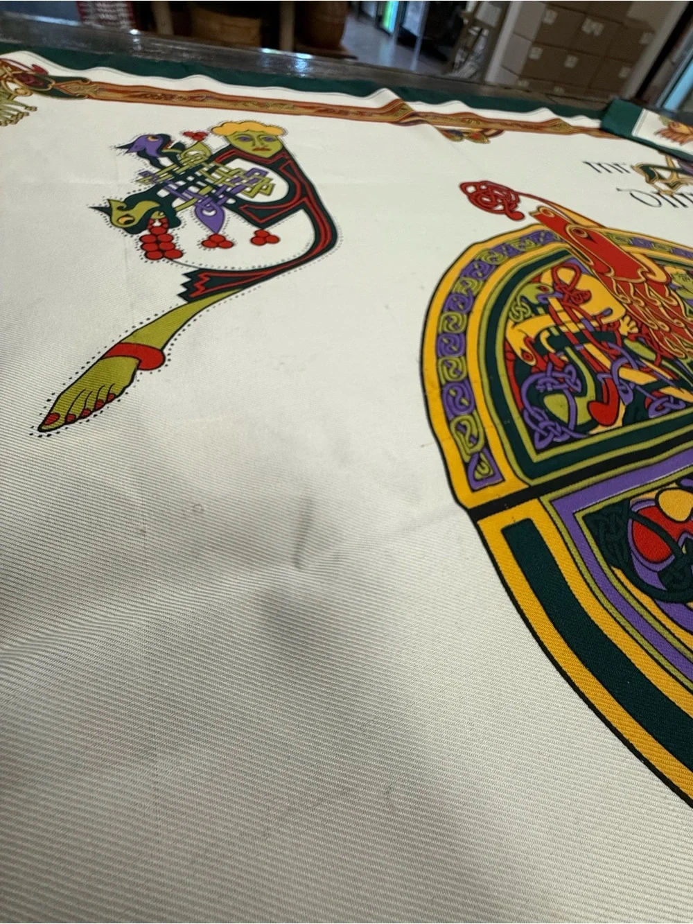 Celtic Renaissance Design Scarf Mice of Krew Irish Book of Kells 27” Square